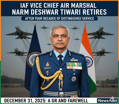 Indian Air Force Vice Chief Air Marshal Narmdeshwar Tiwari Retires After Four Decades of Service