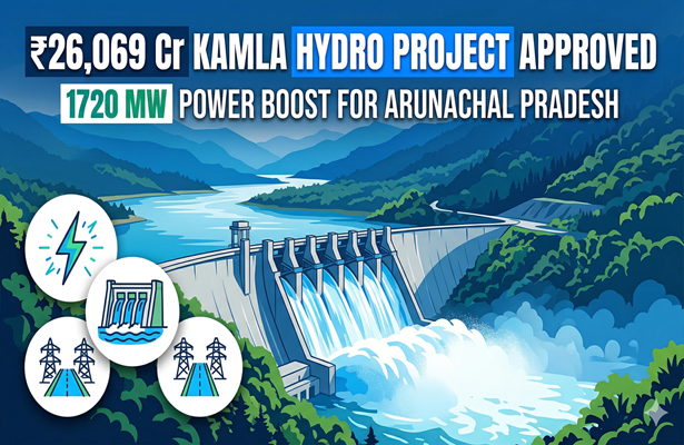 Cabinet Approves ₹26,069 Crore Kamla Hydropower Project in Arunachal Pradesh with 1720 MW Capacity
