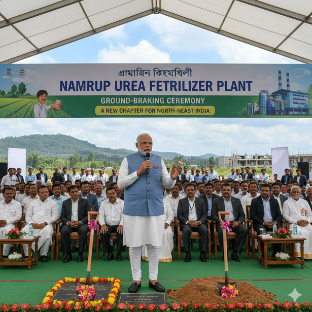 Prime Minister’s Address at the Ground-Breaking Ceremony of the Namrup Urea Plant in Assam