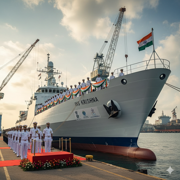 Indian Navy Launches First Cadet Training Ship ‘Krishna’ at L&T Kattupalli, Chennai