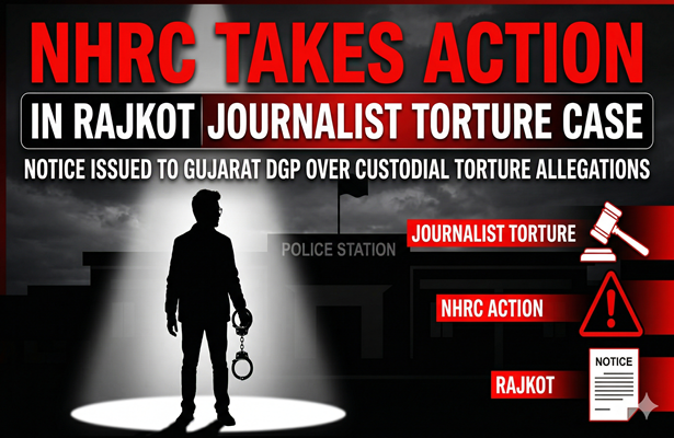 NHRC Takes Suo Motu Cognizance of Alleged Custodial Torture of Journalist in Rajkot, Issues Notice to Gujarat DGP