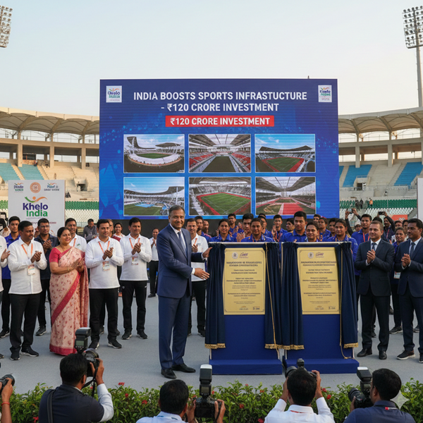 Sports Minister Dr. Mansukh Mandaviya Lays Foundation for Six Sports Infrastructure Projects, Inaugurates Two Athlete Support Facilities