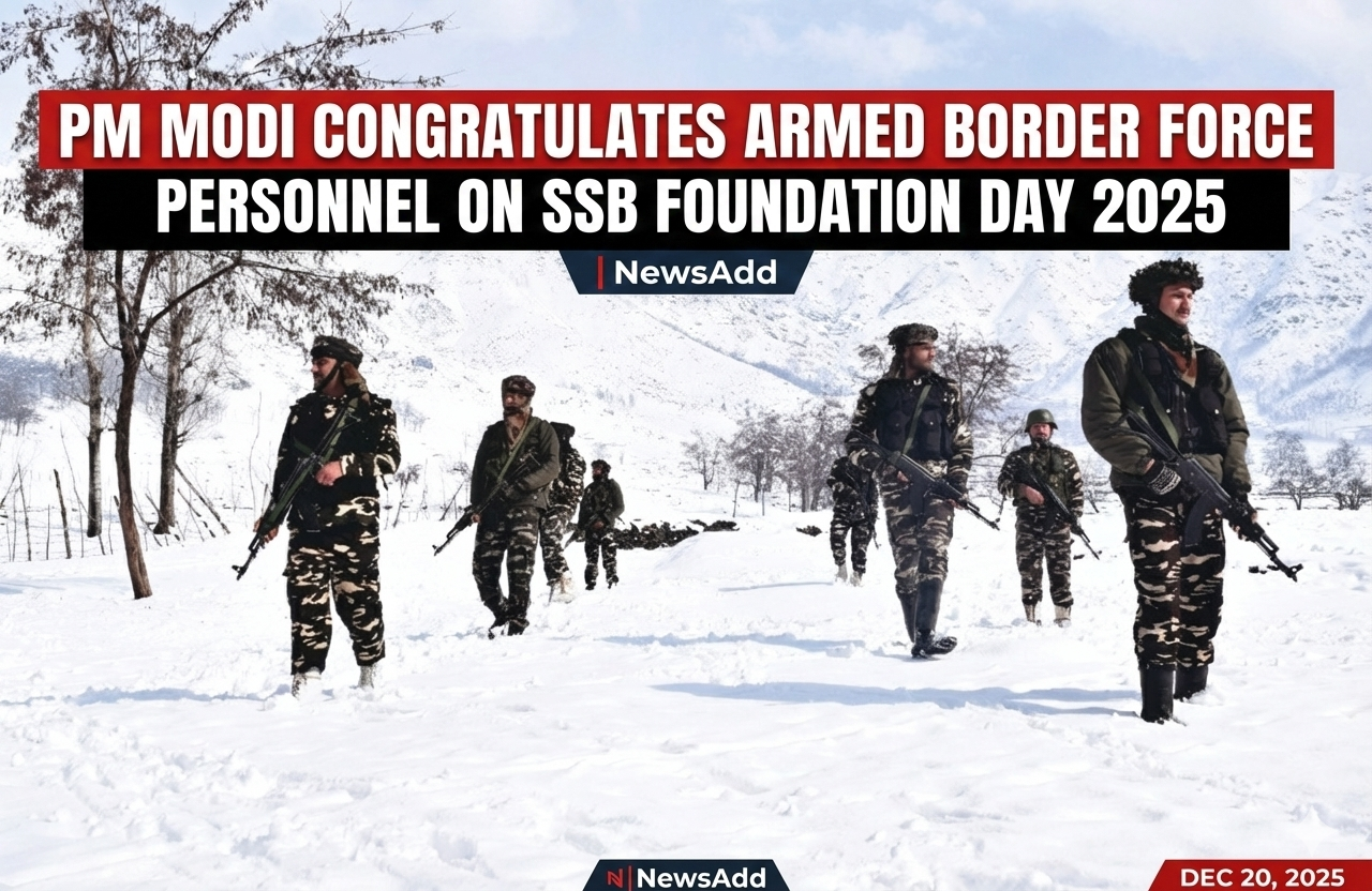 PM Modi Congratulates Armed Border Force Personnel on SSB Foundation Day 2025 | NewsAdd